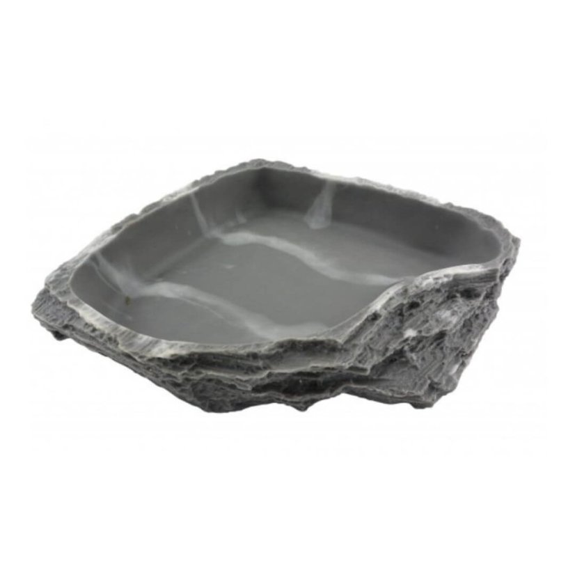 Lucky Reptile nádobky pro krmení a napájení - granite - Varianta: Rohové Granite maxi cca. 30x24x5 cm
