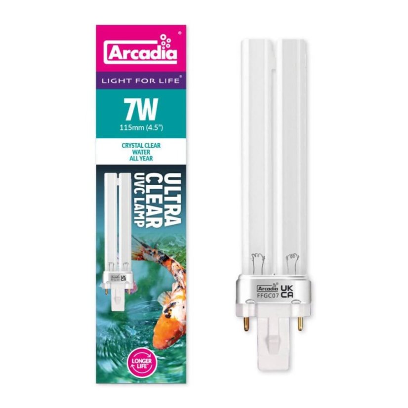 Arcadia Compact Ultra Clear UVC - Varianta: 7W,G23,100mm