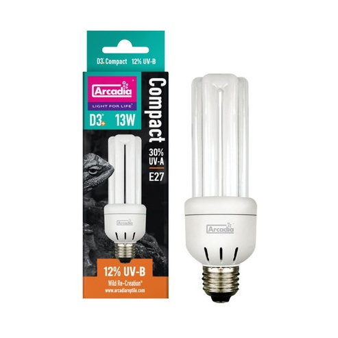 Arcadia D3+ Compact Reptile Lamp 13W 12.0 UVB