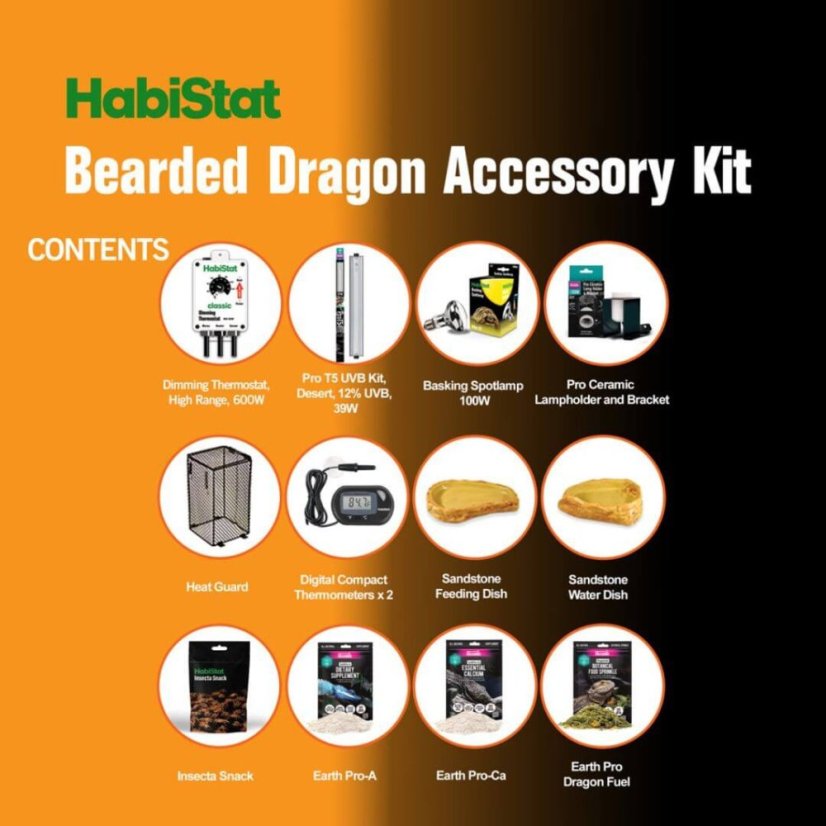 HabiStat Bearded Dragon Accessory Kit - obsah balení