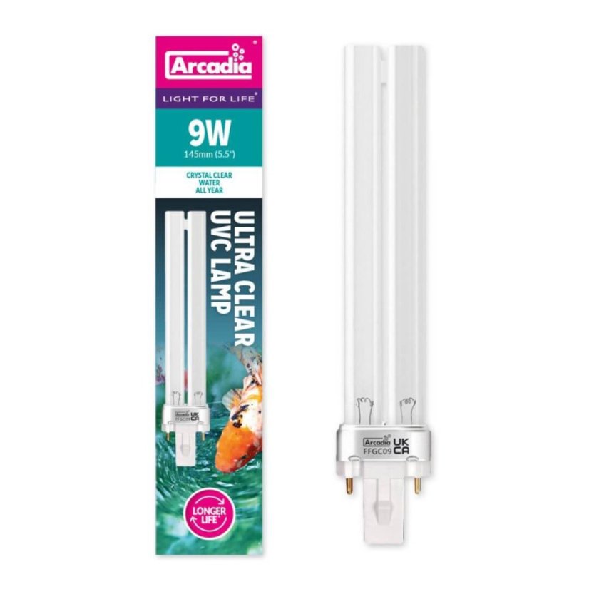 Arcadia Compact Ultra Clear UVC - Varianta: 9W,G23,165mm