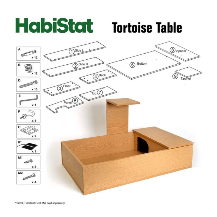 HabiStat Tortoise Starter Kit - table