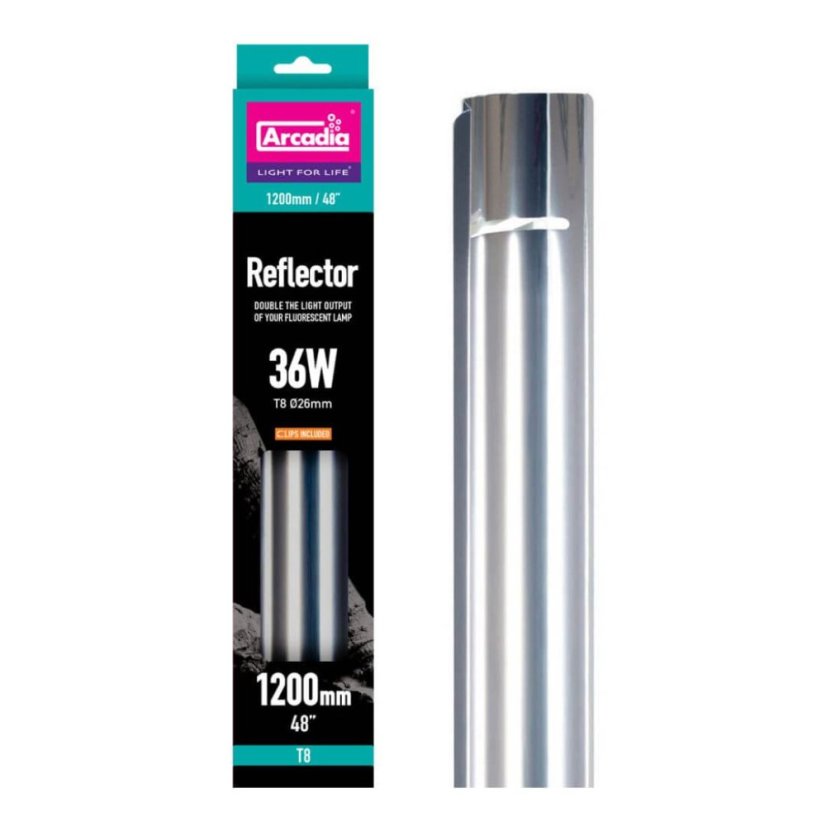 Arcadia Reflektory pro zářivky T8 - Varianta: 36W 1200mm Arcadia Reflektory pro zářivky T8 - Varianta: 36W 1200mm