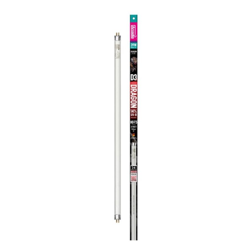 Arcadia D3+ DragonLamp 14% UVB T5 - Varianta: 24W 55cm/16mm