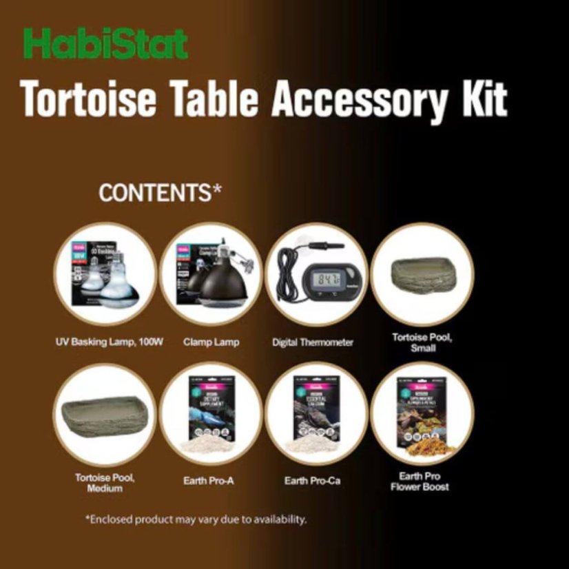 HabiStat Tortoise Table Accessory Kit – obsah balení