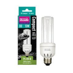 Arcadia D3 Compact Reptile Lamp 13W 7.0 UVB