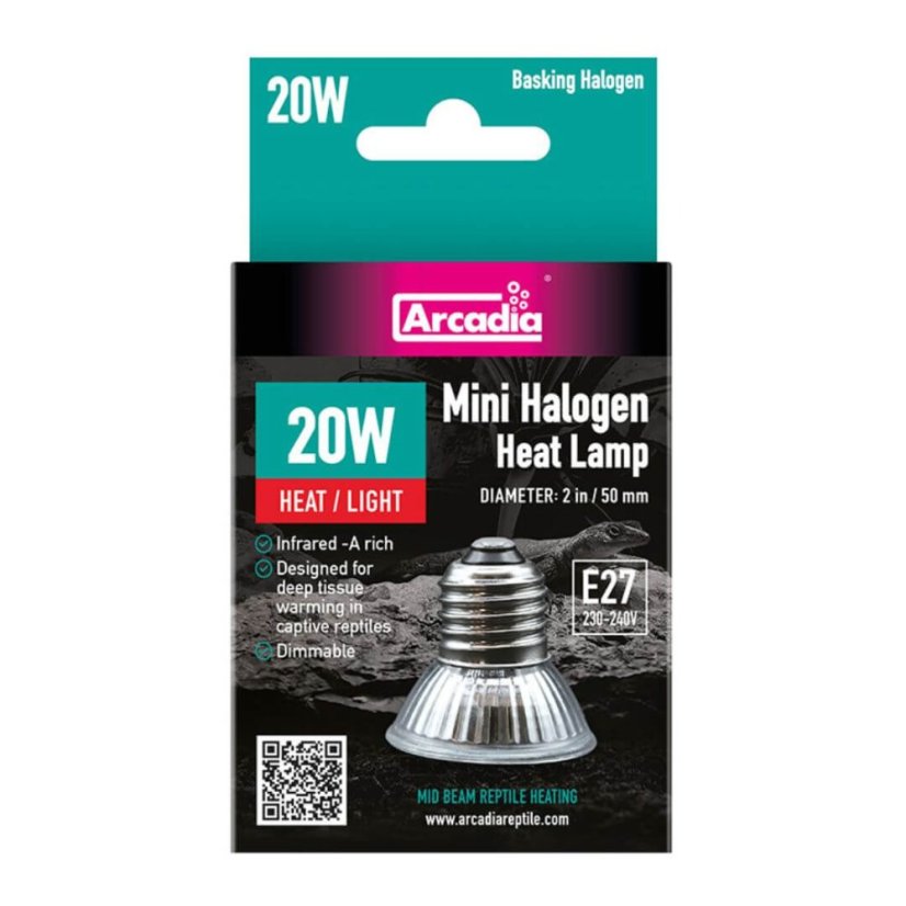 Arcadia Mini Halogen Heat Lamp - Varianta: 20W (1ks)