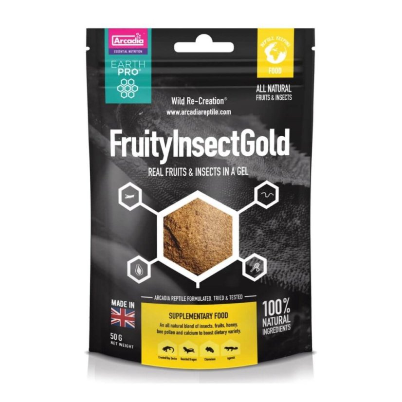 Arcadia EarthPro JellyPot Gold FruityInsect 50g Arcadia EarthPro JellyPot Gold FruityInsect 50g