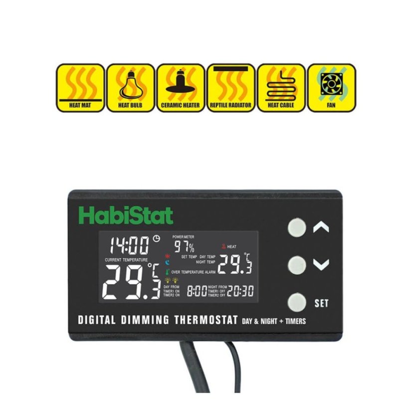 HabiStat Digital Dimming Thermostat, den/noc - stmívací
