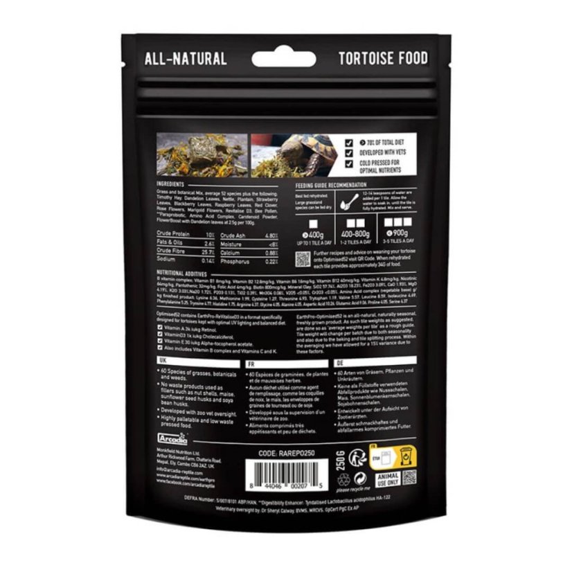 Arcadia EarthPro Optimised52 Tortoise Food