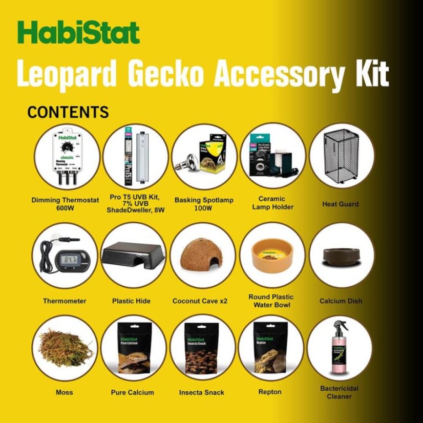 HabiStat Leopard Gecko Accessory Kit - obsah sady